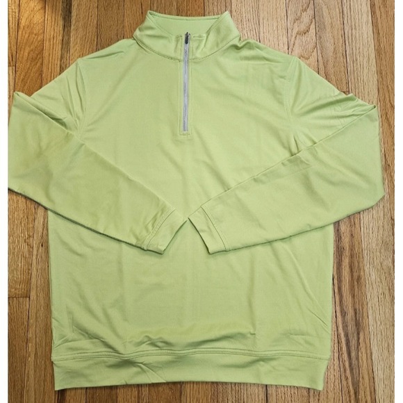 Peter Millar Other - Peter Millar Mens S‎ Crown Sport Perth Melange Performance 1/4 Zip Yellow/Green